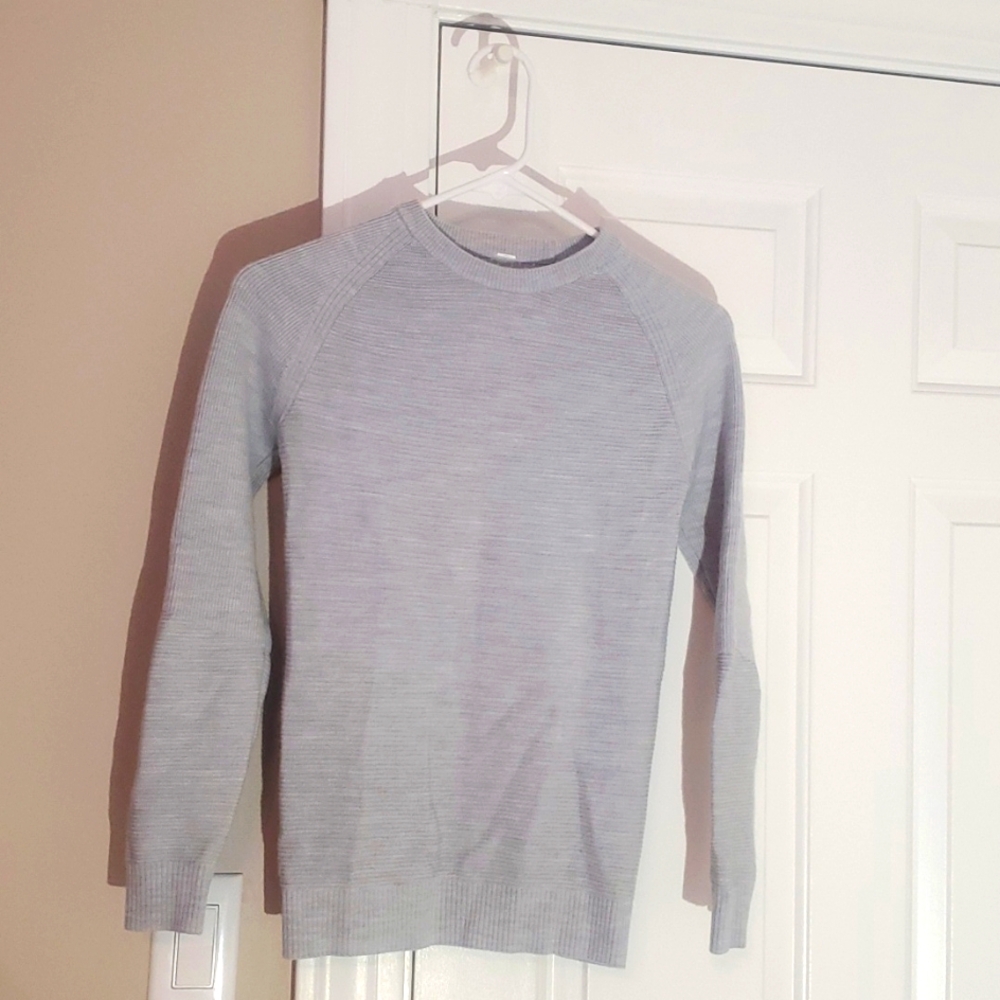 lululemon athletica Light Gray Crew Neck Sweater
